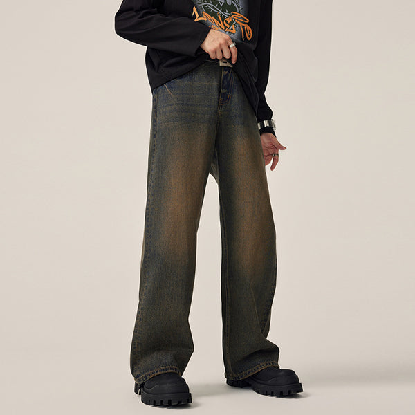 Fashion Personalized Washed Worn Jeans Men