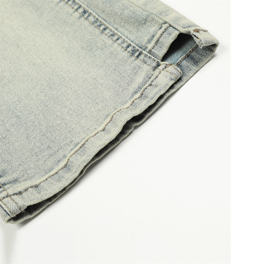 Simple Solid Color Casual Jeans For Men