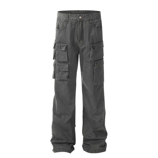 Mechanical Style Tactical Multi-pocket Jeans Men