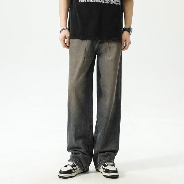 Retro Washed Distressed Stitching Jeans For Men