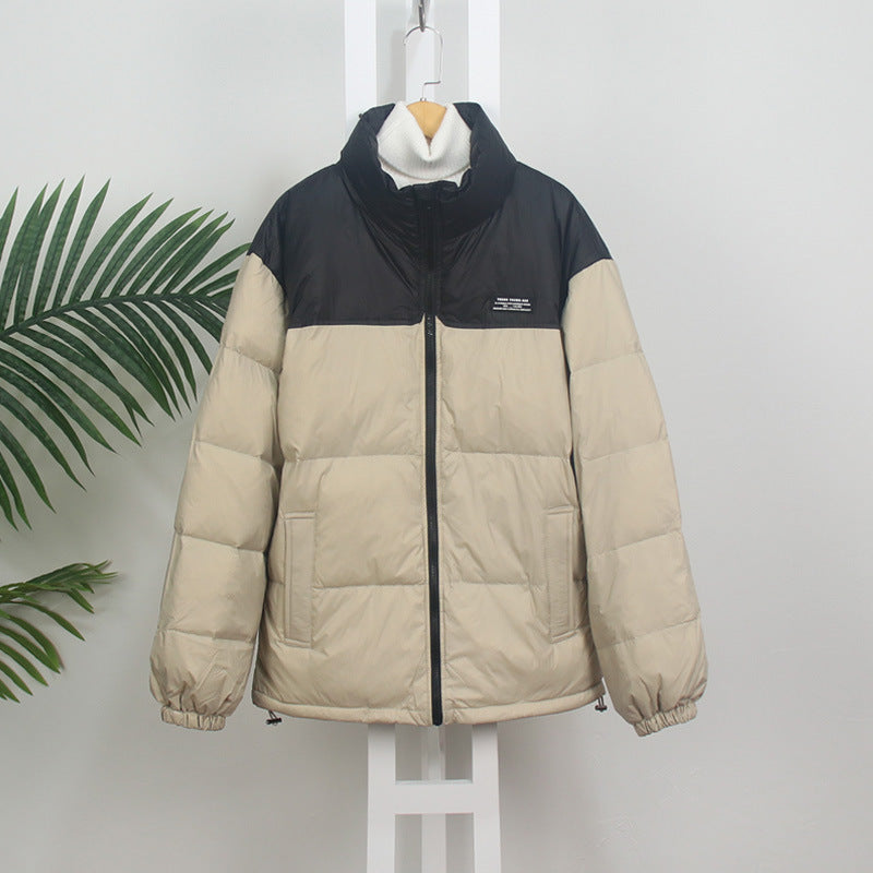 Loose And Fashionable Color Matching Bread Jacket