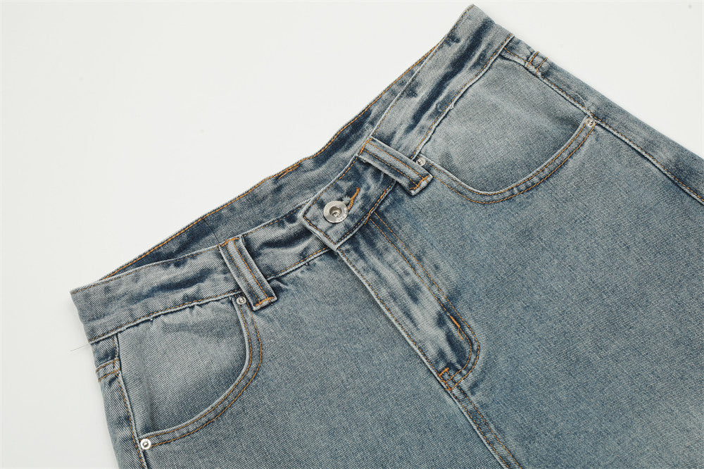 Fashion American Washed Worn Jeans Men