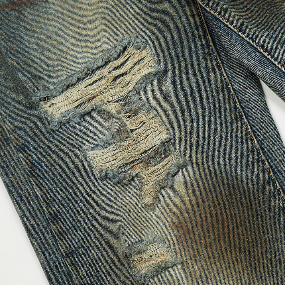Heavy Industry Ripped Dirty Jeans Men