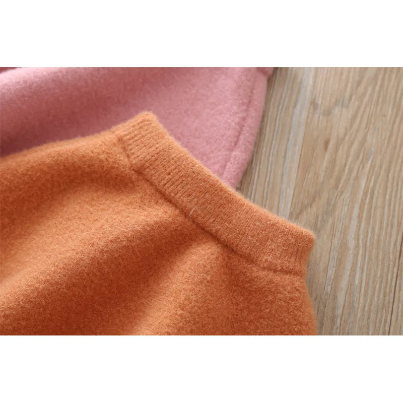 Baby Girl Clothes Sweater Set 0-5Y Spring Autumn Kids Girl Cute Princess Cashmere Sweater with Skirt 2Piece Set Children Clothing