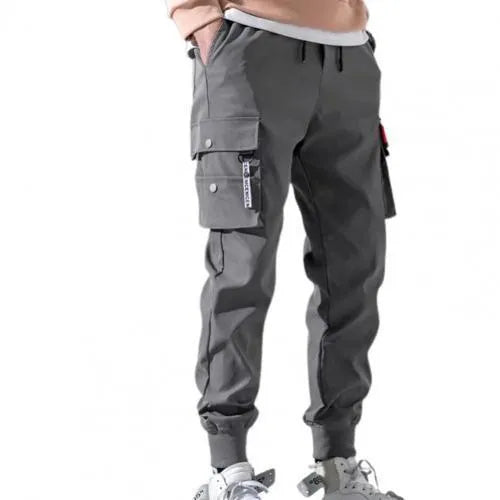 Autumn Men Hip Hop Harem Joggers Male Trousers Mens Solid Multipocket Cargo Pants Skinny Fit Sweatpants 220811