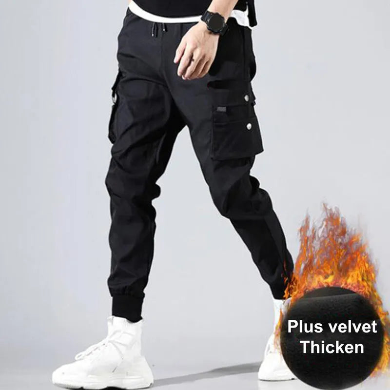 Autumn Men Hip Hop Harem Joggers Male Trousers Mens Solid Multipocket Cargo Pants Skinny Fit Sweatpants 220811