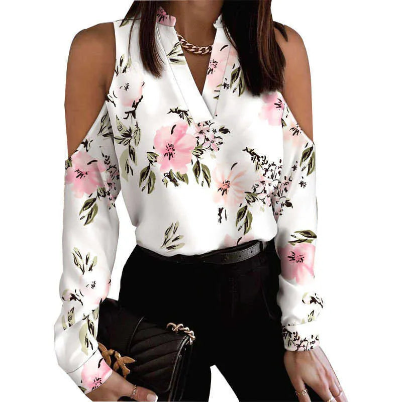 2024 Designer Women Clothes Blouse Long Sleeve Off Shoulder Blouses Printed Shirt Ladies Outfits T-shirt Tops Casual Clothing 3xl