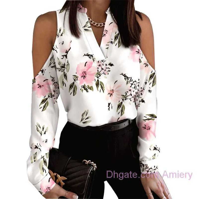 2024 Designer Women Clothes Blouse Long Sleeve Off Shoulder Blouses Printed Shirt Ladies Outfits T-shirt Tops Casual Clothing 3xl