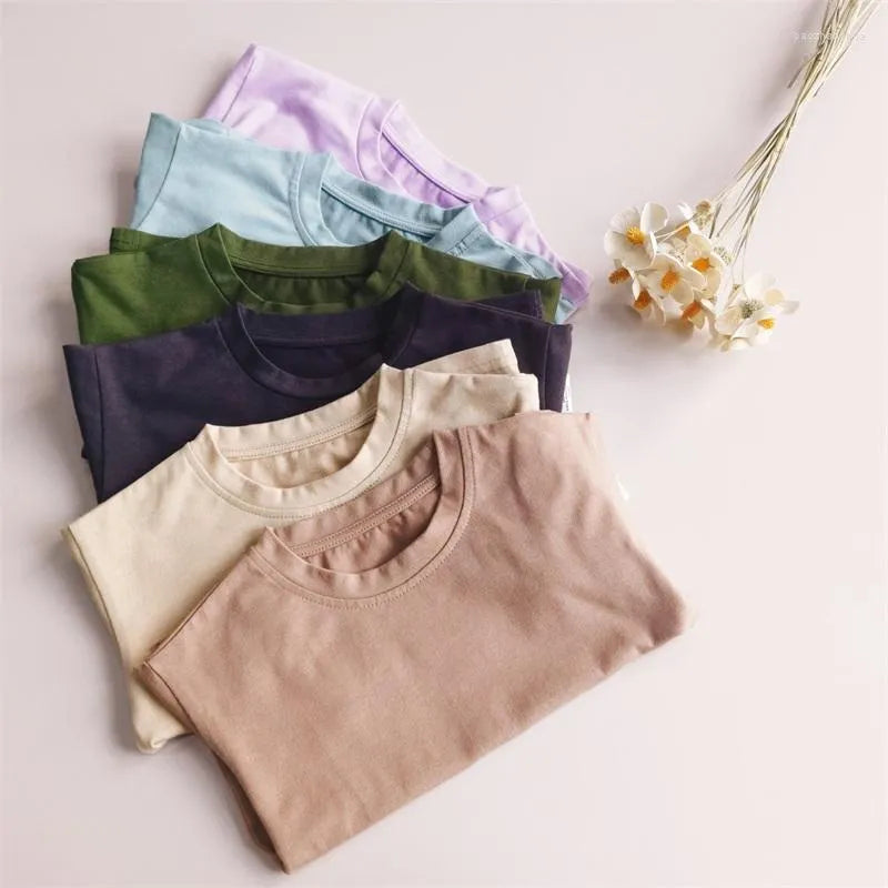 2024 Kids Summer Tracksuits Solid Casual Shorts T-shirt Set Toddler Boy Girl Clothes Suits Outfit Polyester Army Green
