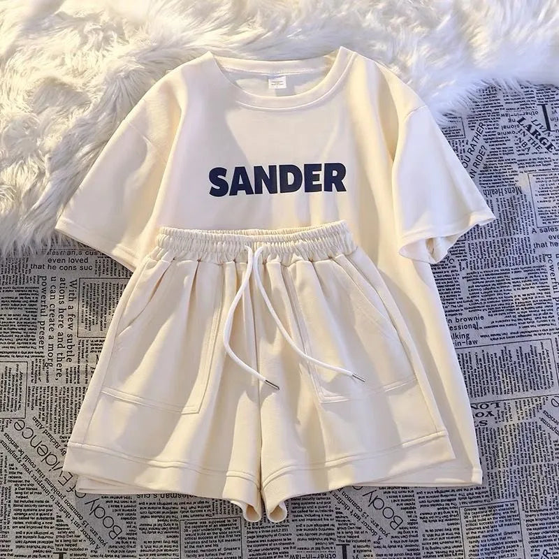 2024 Summer Girls Clothing: Short-Sleeved Short Set for Casual Sports