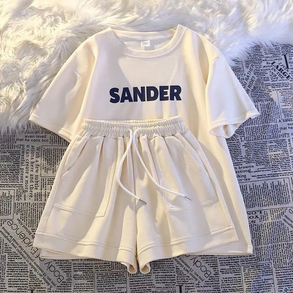2024 Summer Girls Clothing: Short-Sleeved Short Set for Casual Sports