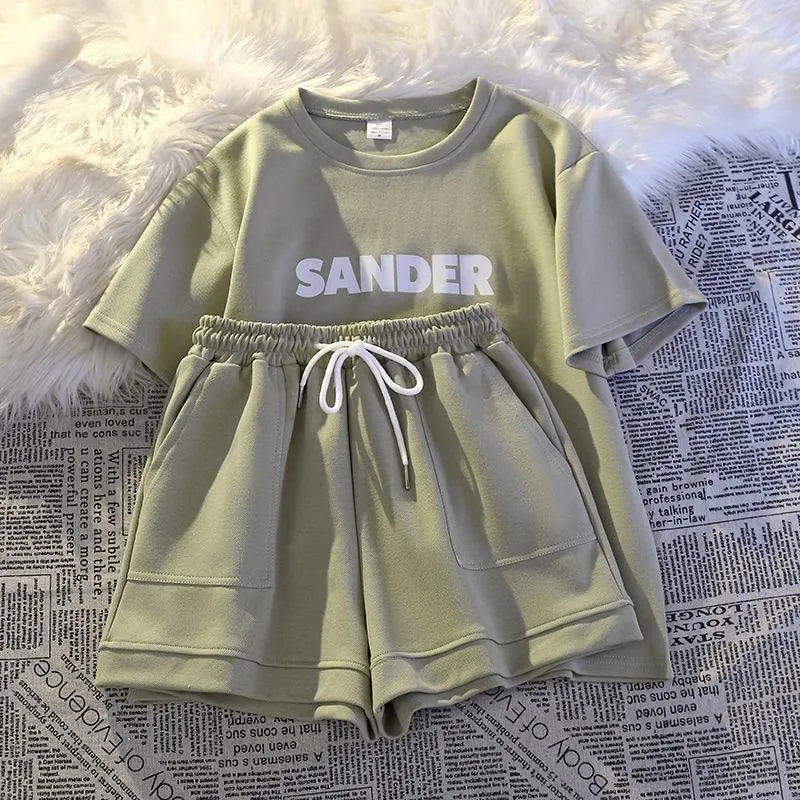 2024 Summer Girls Clothing: Short-Sleeved Short Set for Casual Sports