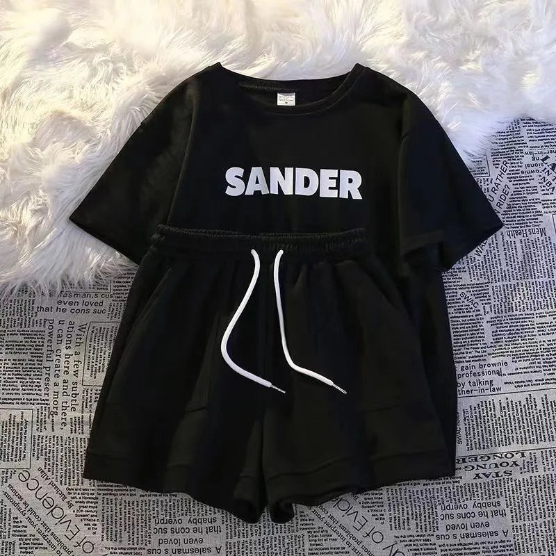 2024 Summer Girls Clothing: Short-Sleeved Short Set for Casual Sports