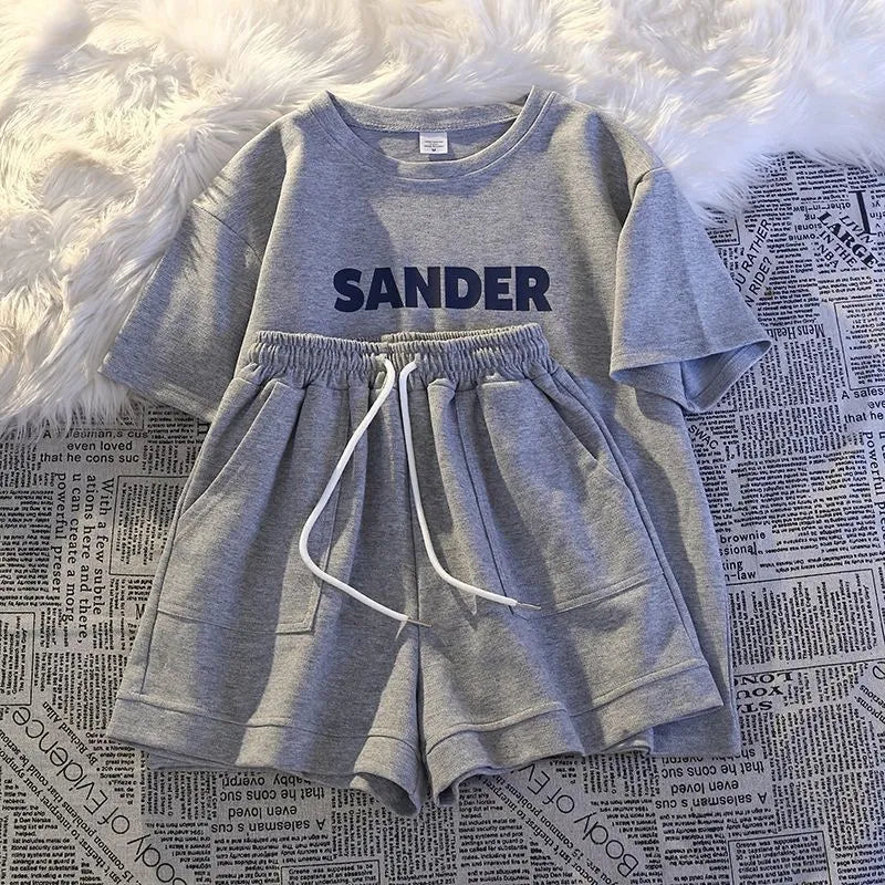 2024 Summer Girls Clothing: Short-Sleeved Short Set for Casual Sports