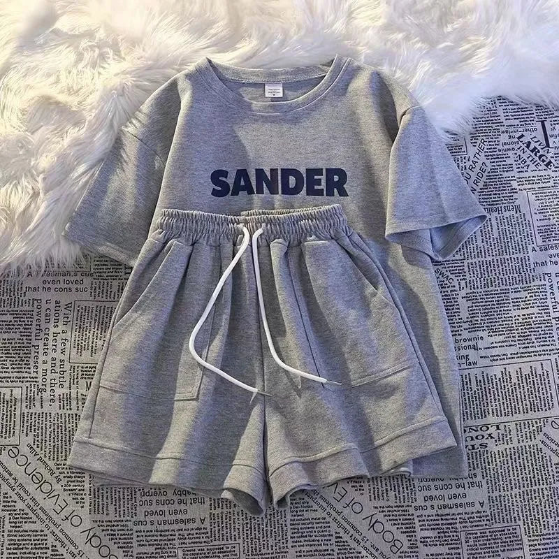 2024 Summer Girls Clothing: Short-Sleeved Short Set for Casual Sports