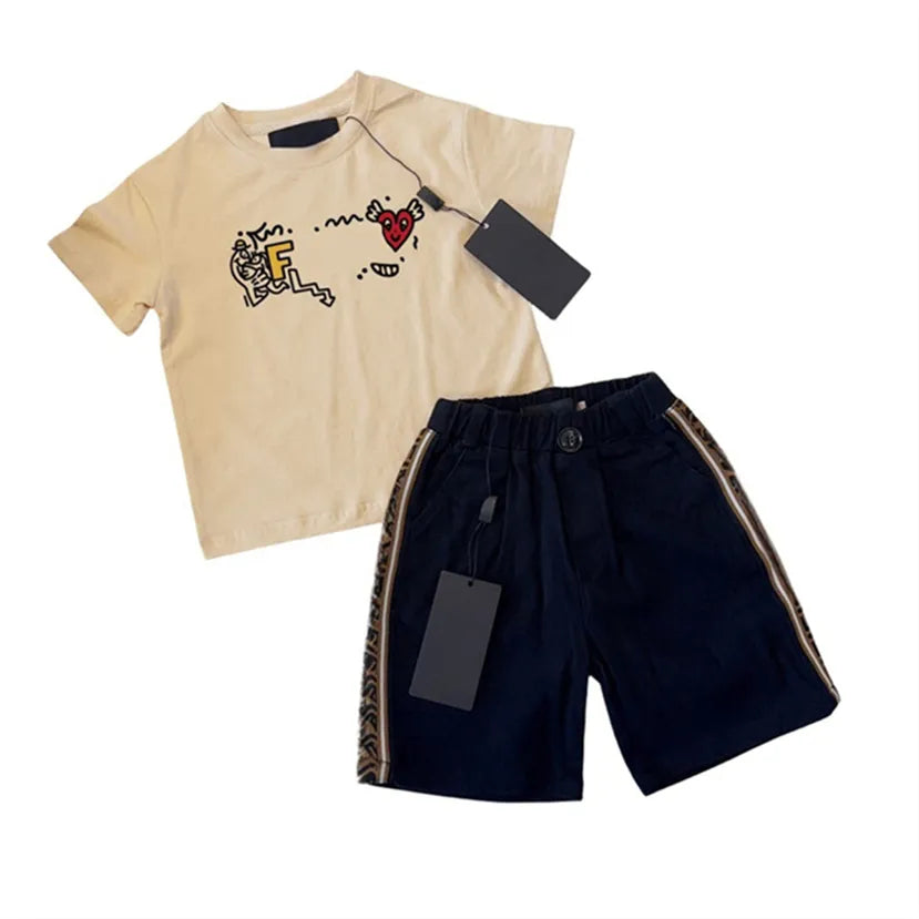 2024 Kids Summer Set: Breathable Cotton 2-Piece Tracksuits | Sizes 100-150