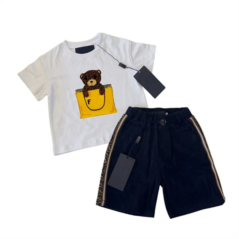 2024 Kids Summer Set: Breathable Cotton 2-Piece Tracksuits | Sizes 100-150