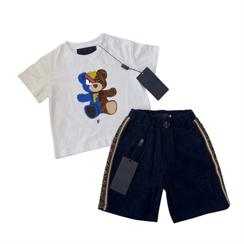 2024 Kids Summer Set: Breathable Cotton 2-Piece Tracksuits | Sizes 100-150