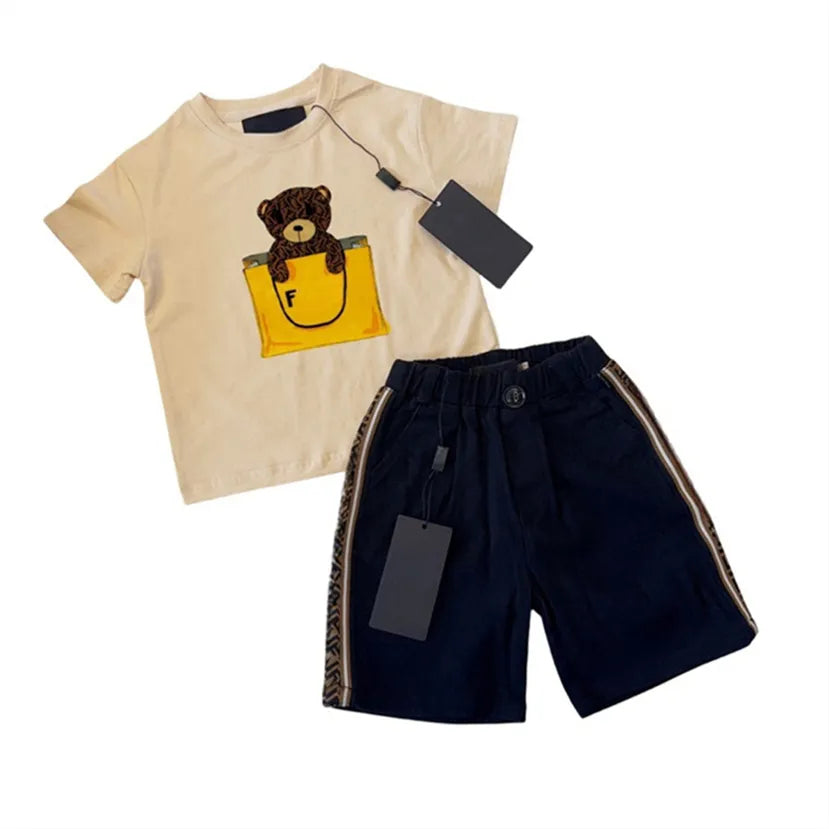 2024 Kids Summer Set: Breathable Cotton 2-Piece Tracksuits | Sizes 100-150