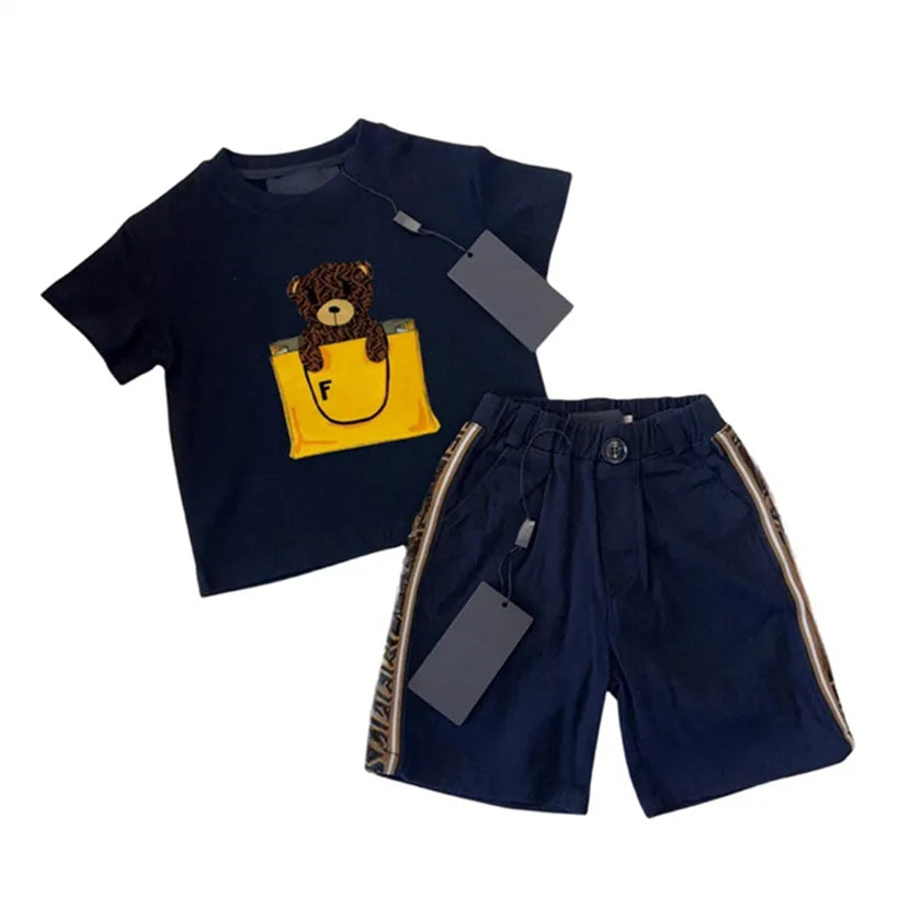 2024 Kids Summer Set: Breathable Cotton 2-Piece Tracksuits | Sizes 100-150